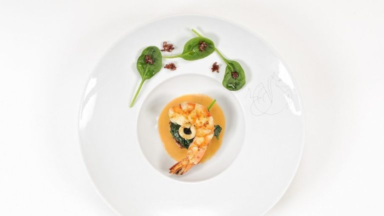 Plat du chef Michel Roth pour La Premiere de Air France